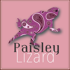 Paisley Lizard logo in radiant orchid pantone color 2014