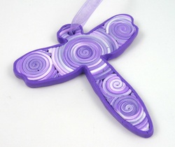 purple dragonfly ornament