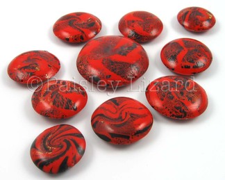 polymer clay lentil beads