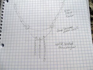 sketch of necklace design