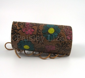 painted faux leather cuff