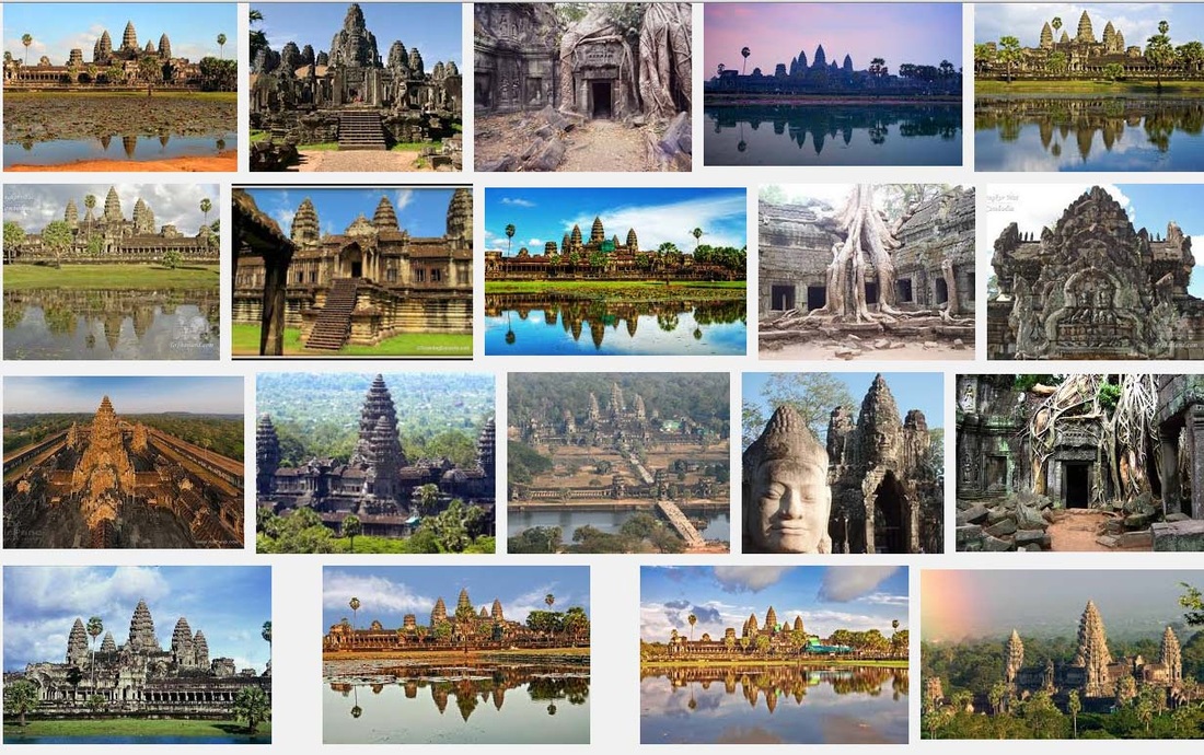 Screen capture of image search results for Angkor Wat