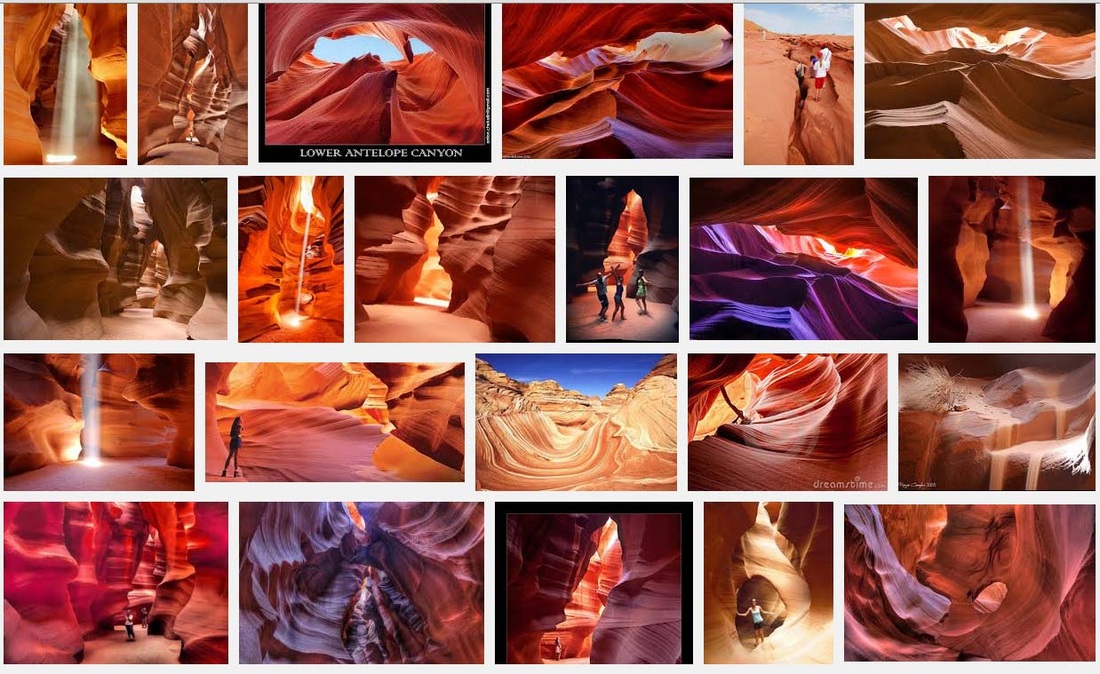 Screenshot of image search for Antelope Canyon, Arizona