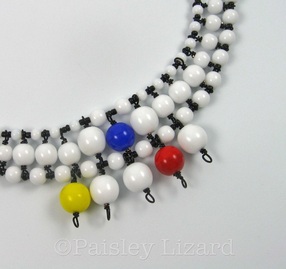 modern abstract art necklace