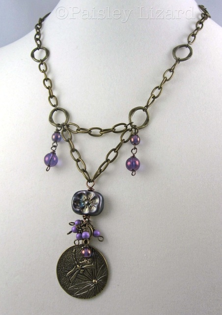 Picture of dragonfly charm necklace