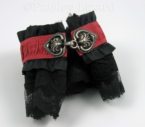 Picture of black lace fabric cuff