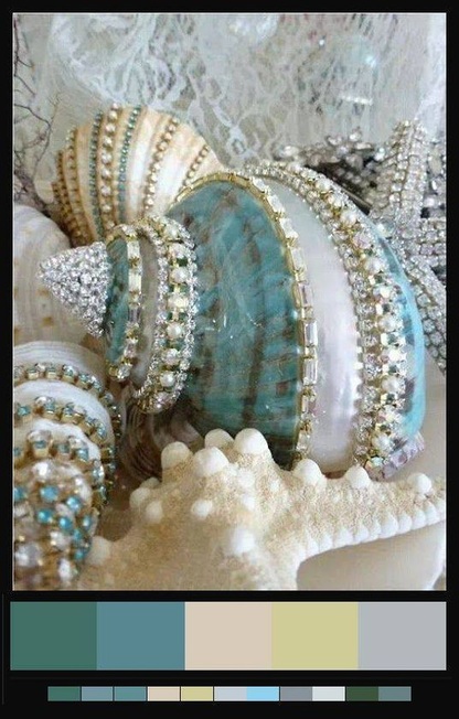 Picture of rhinestone beaded seashells