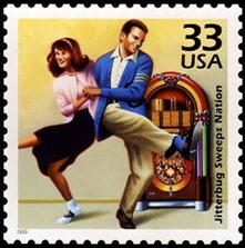 US First Class stamp-jukebox dancers