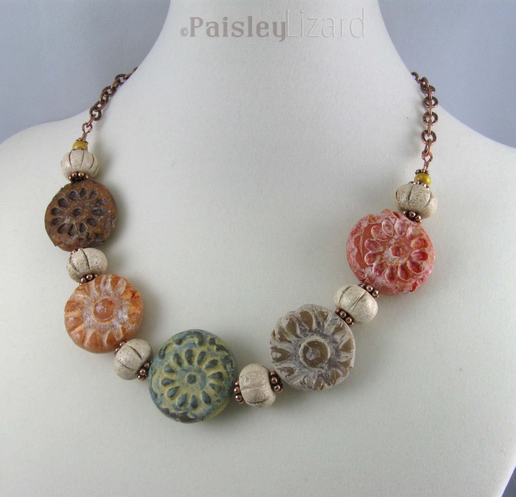 Rustic Fall Flowers Necklace