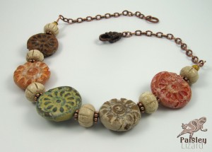 Rustic Fall Flowers Necklace