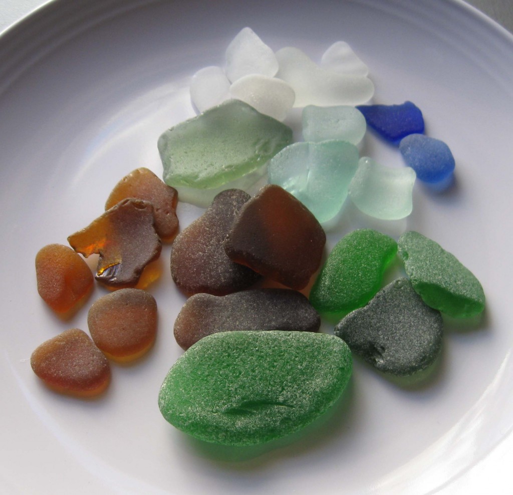 Sea glass pieces