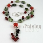 Berry Patch beaded cluster necklace