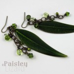 Olive leaf earrings