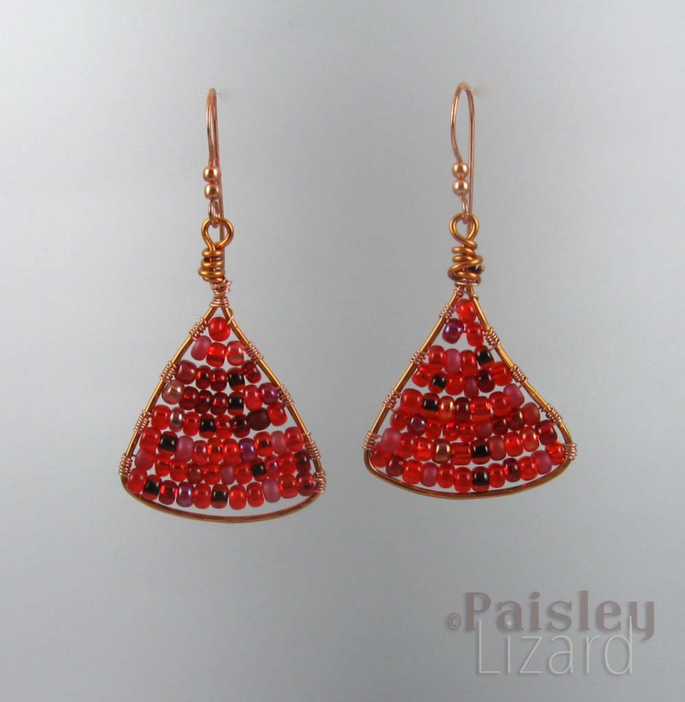 Fire Element wire work earrings