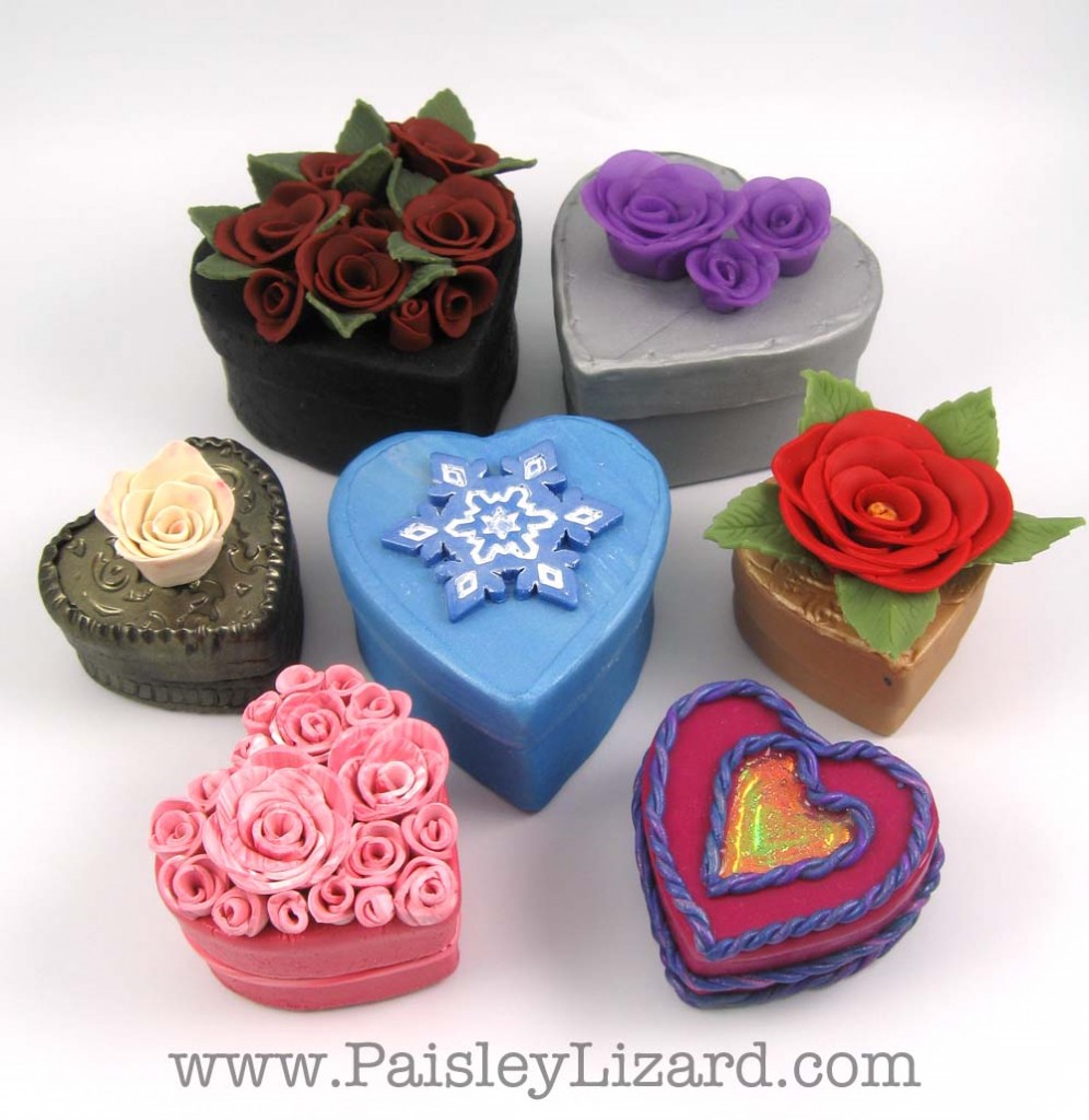 Mixed Media Hearts keepsake boxes