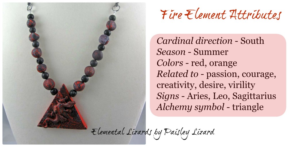 Fire Element attributes and necklace