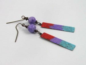 Resin dangle earrings