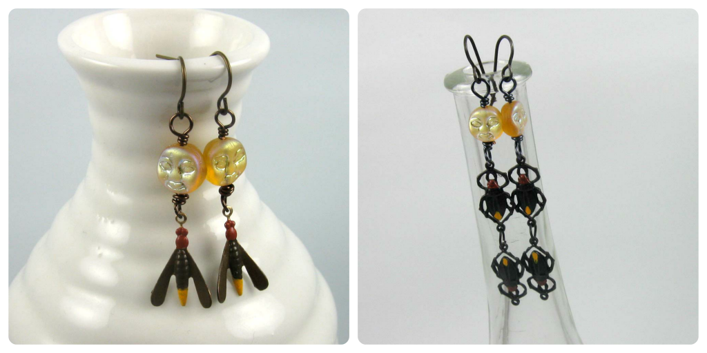 two pair of firefly earrings