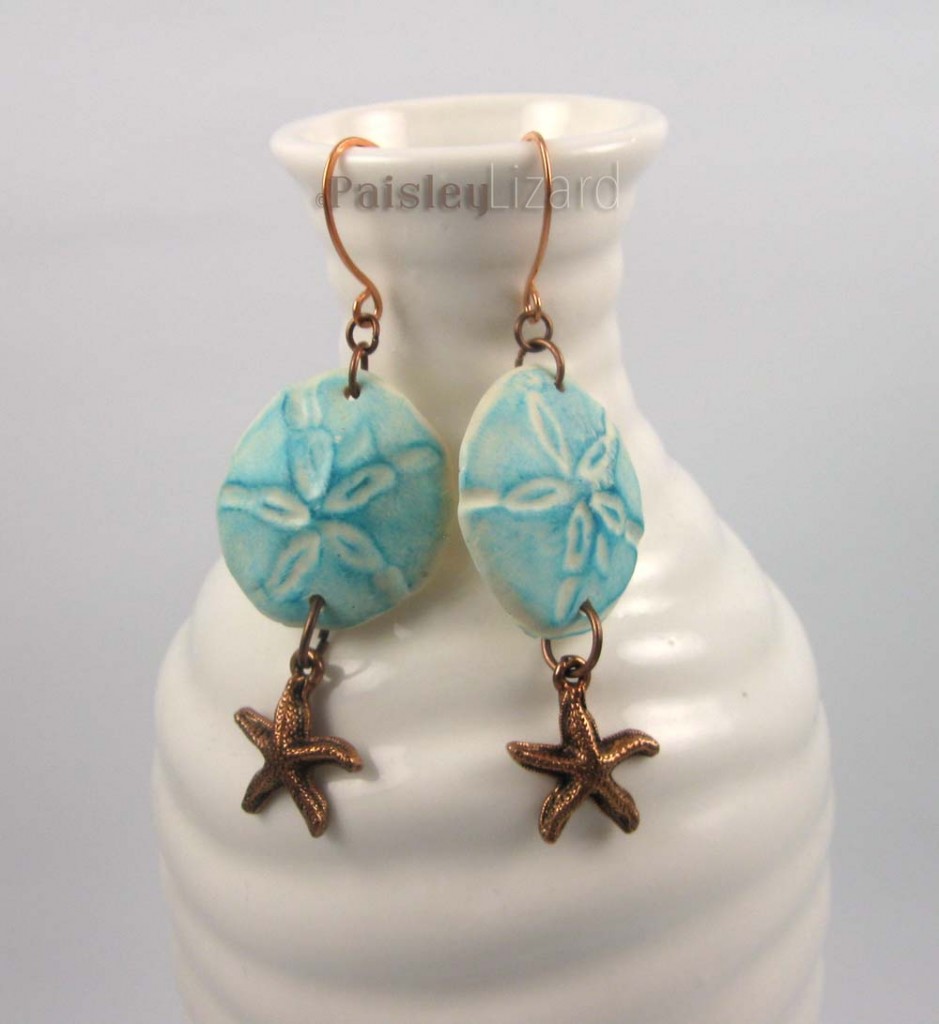 Sand dollar and starfish earrings