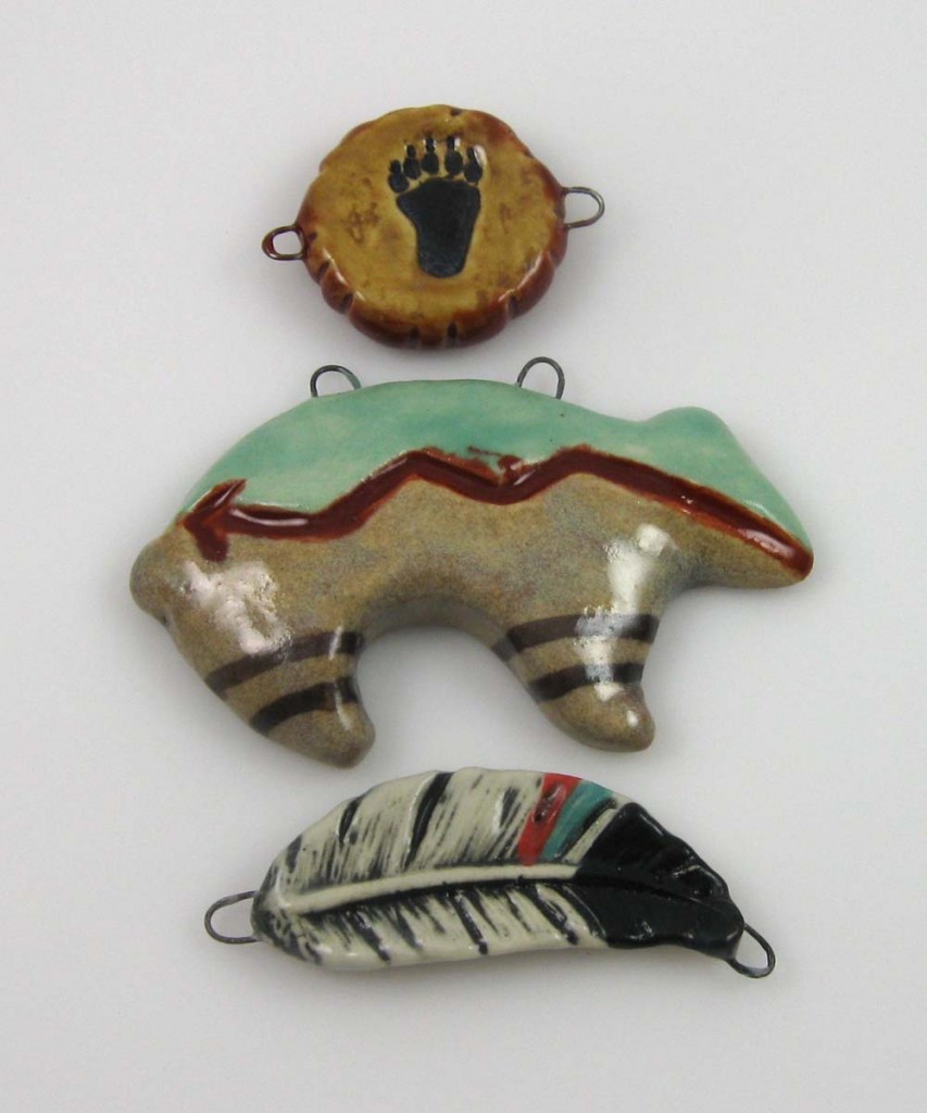 Zuni bear and feather components