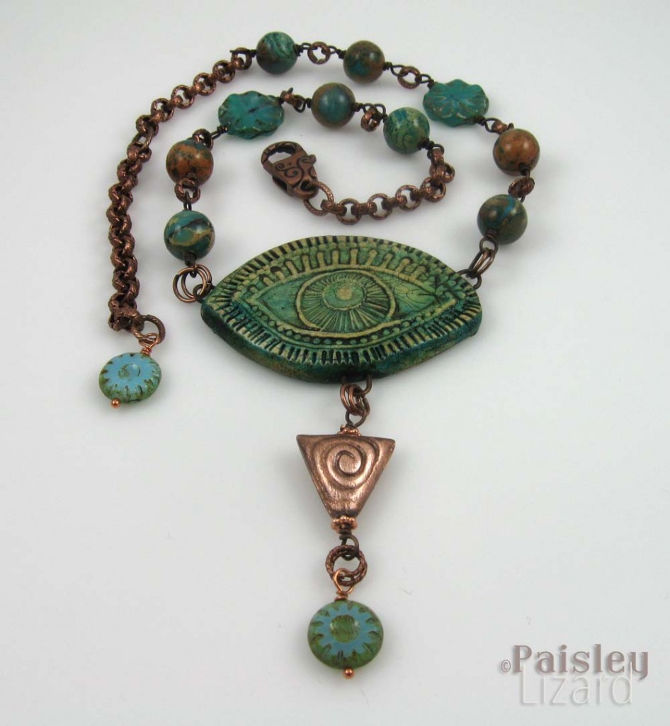 Green Evil Eye necklace