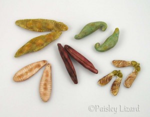 Seed pod-shaped beads