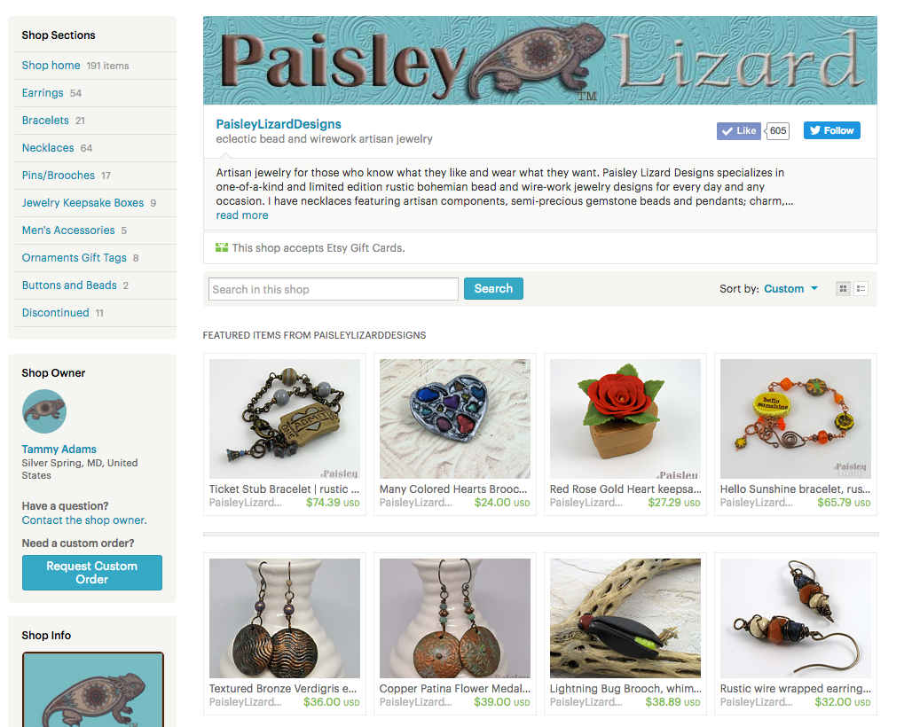 current etsy home layout