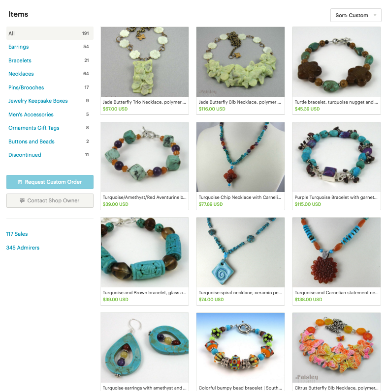 new Etsy items layout