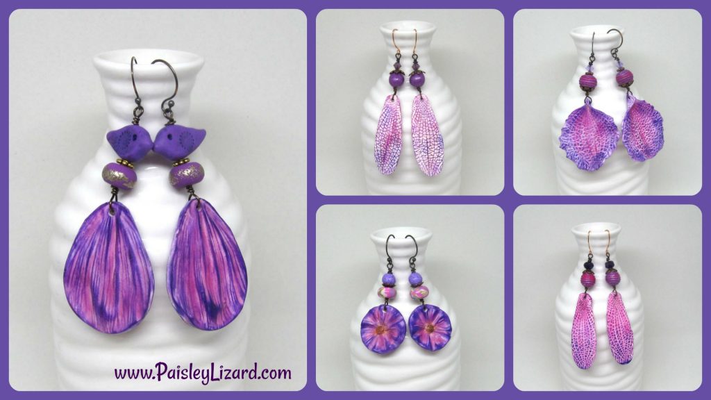 Ulta Violet flower earrings