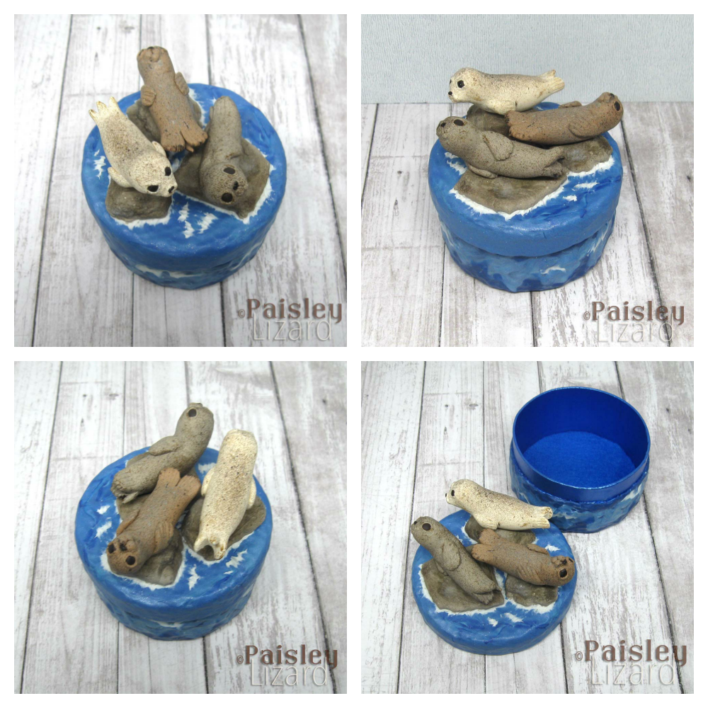 harbor seal trinket box