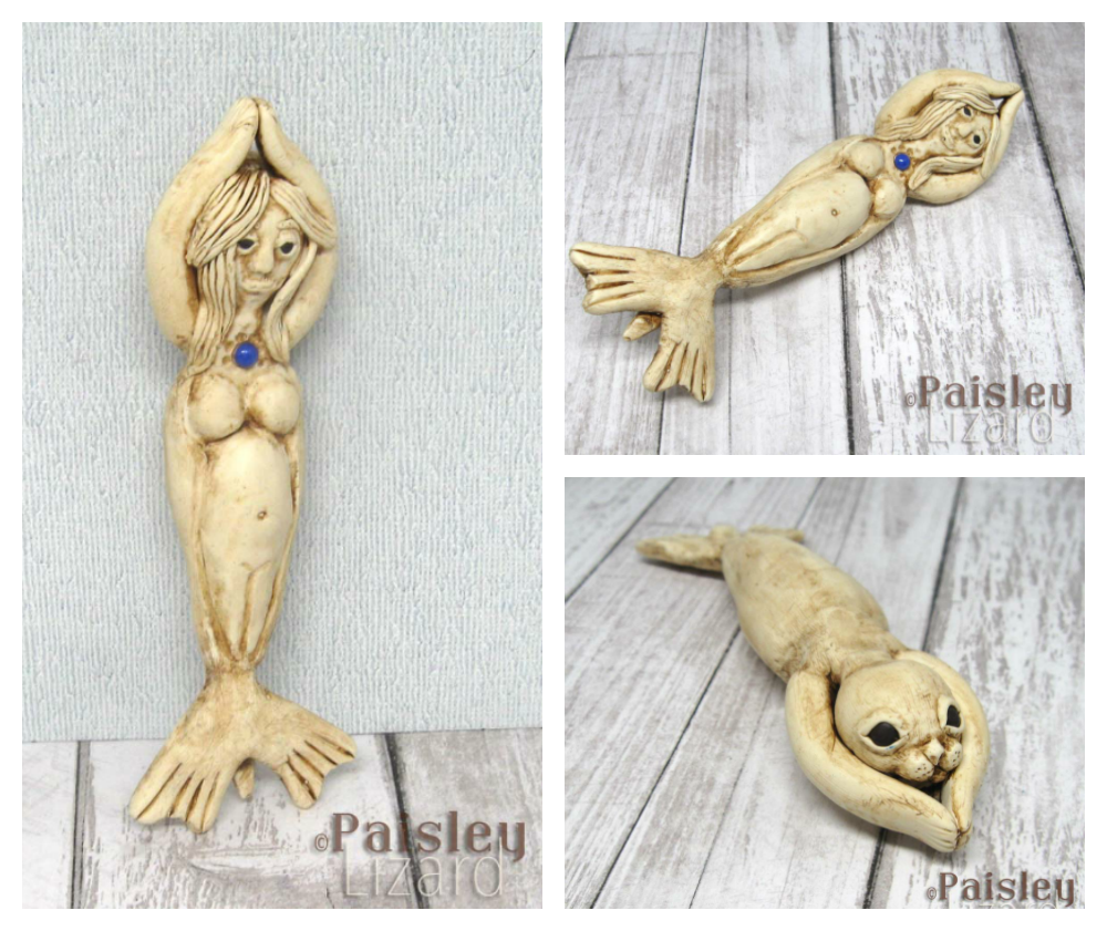 selkie figurine sculpted in polymer clay