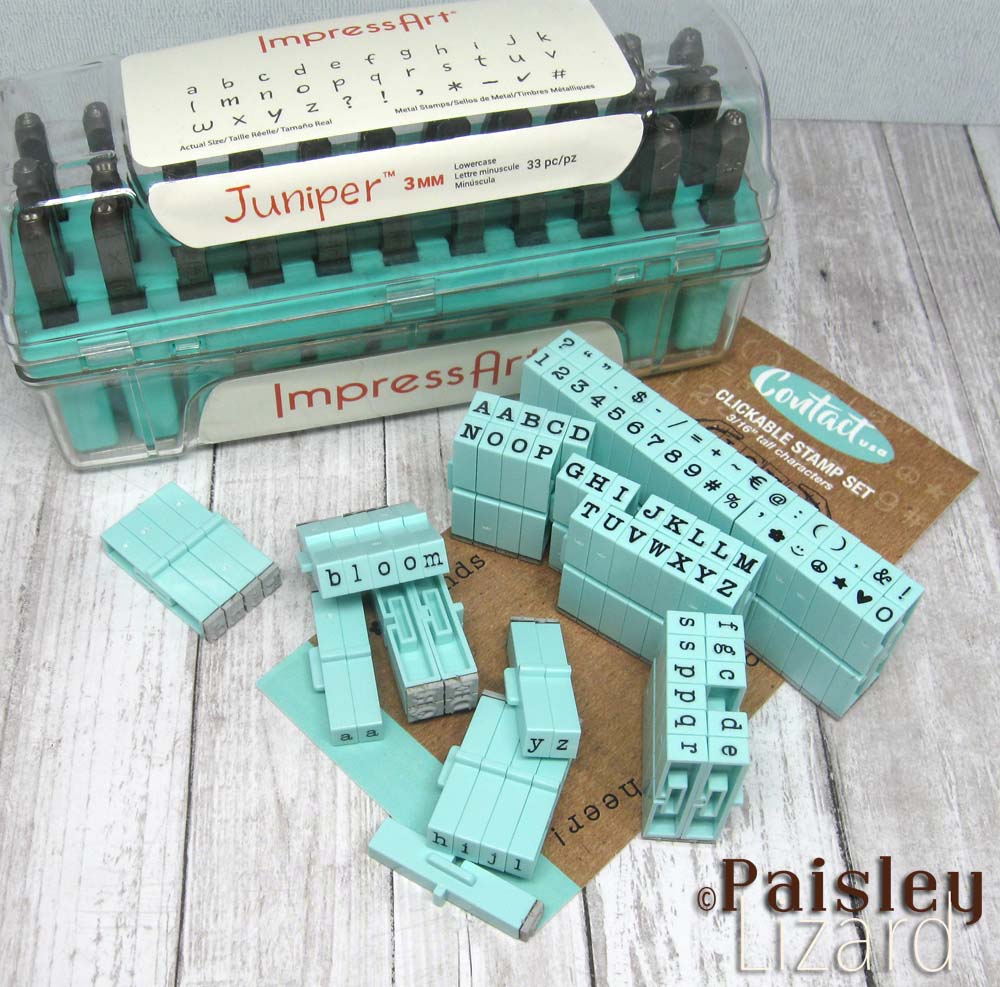 Letter stamping sets